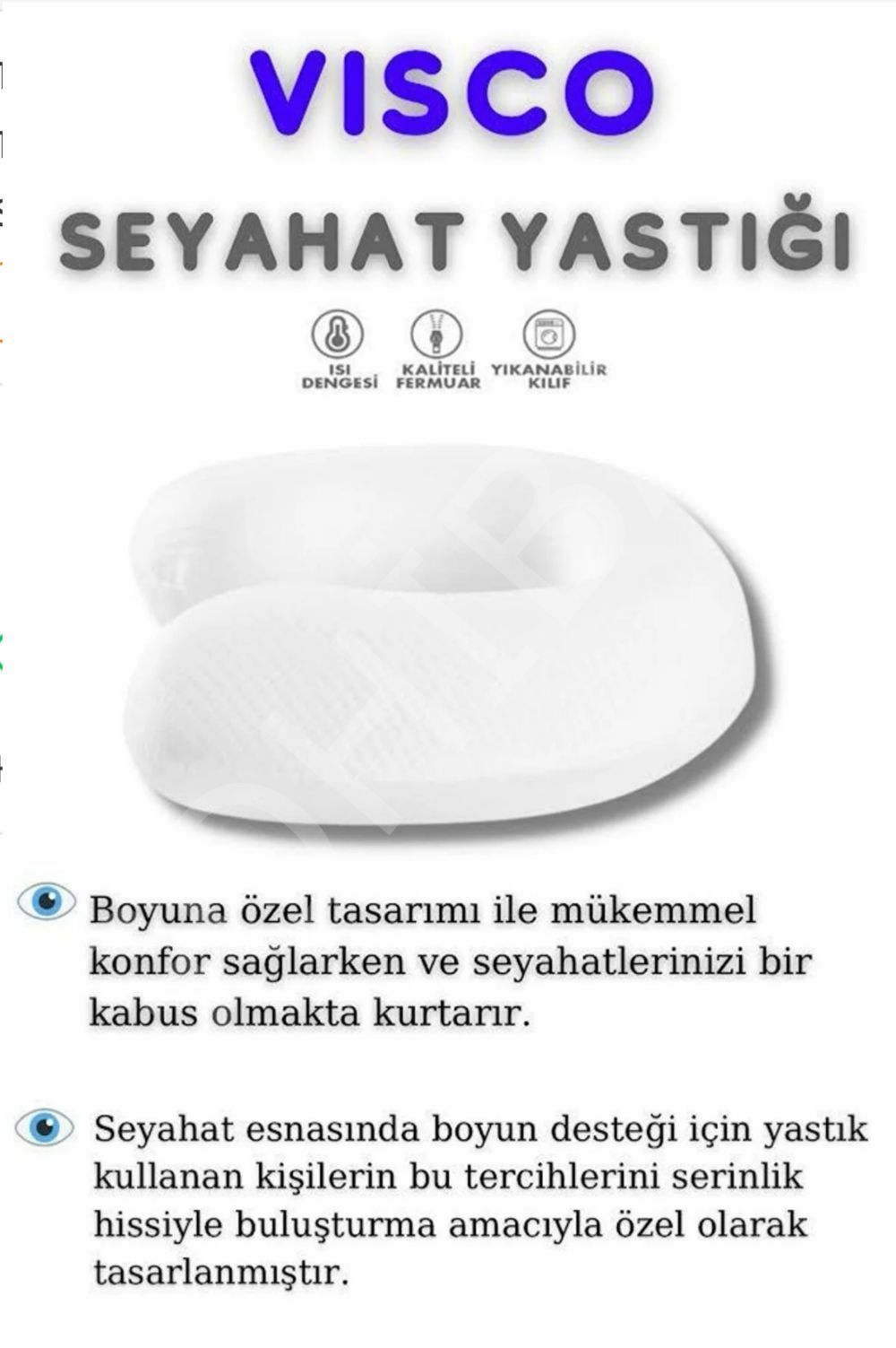 Visco seyahat yastığı