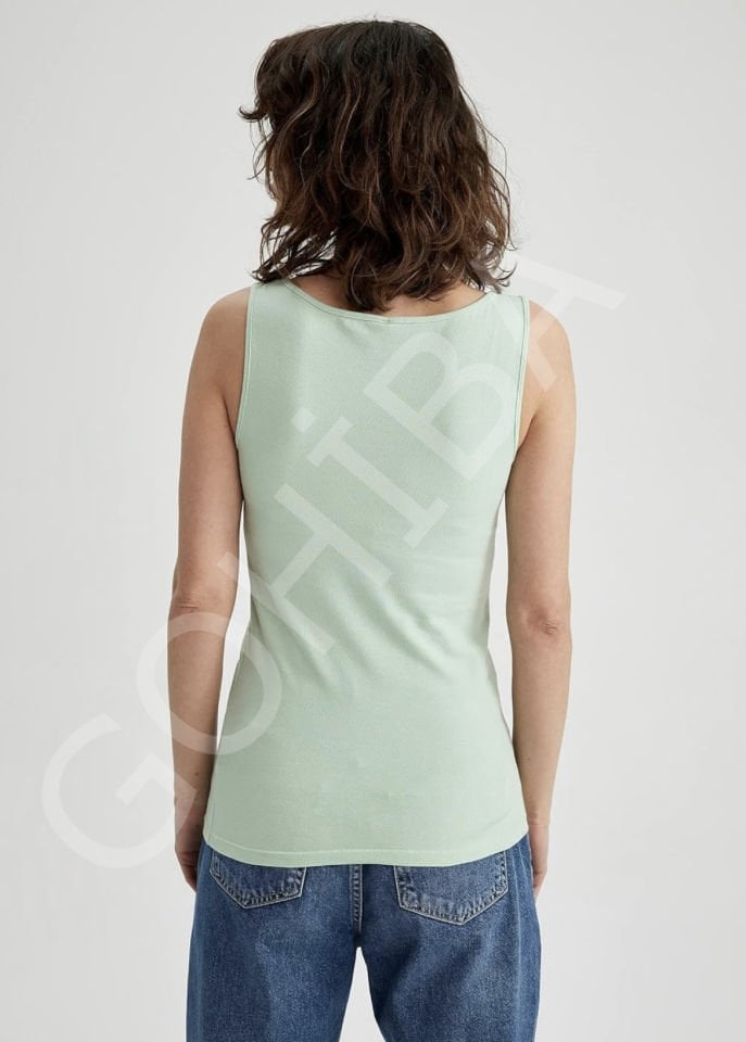 Askılı T-shirt sarı - M