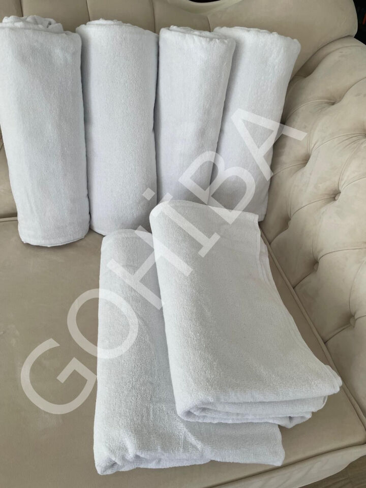 GOHİBA Hotel Collection Beyaz Otel Banyo Havlusu 70x140 cm