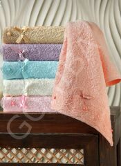 DANTELLİ GÜPÜRLÜ ALTILI MUTFAK HAVLUSU EL HAVLUSU 30*50CM krem