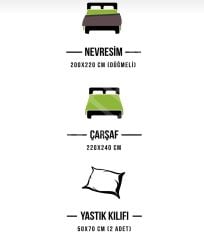 NEVRESİM TAKIMI ÇİFT KİŞİLİK PRİZMA DESEN
