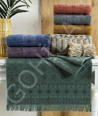 SULTAN SERİSİ %100 PAMUKLU  HAVLU ŞIK 50CM*90CM GRİ