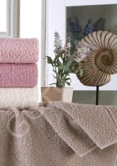 FLORA SERİSİ %100 PAMUKLU  HAVLU ŞIK 50CM*90CM kahverengi