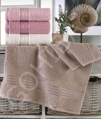FLORA SERİSİ %100 PAMUKLU  HAVLU ŞIK 50CM*90CM kahverengi