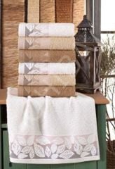 HAVLU SETİ 50CM*90CM YAPRAK VE SONBAHAR DESENLİ krem