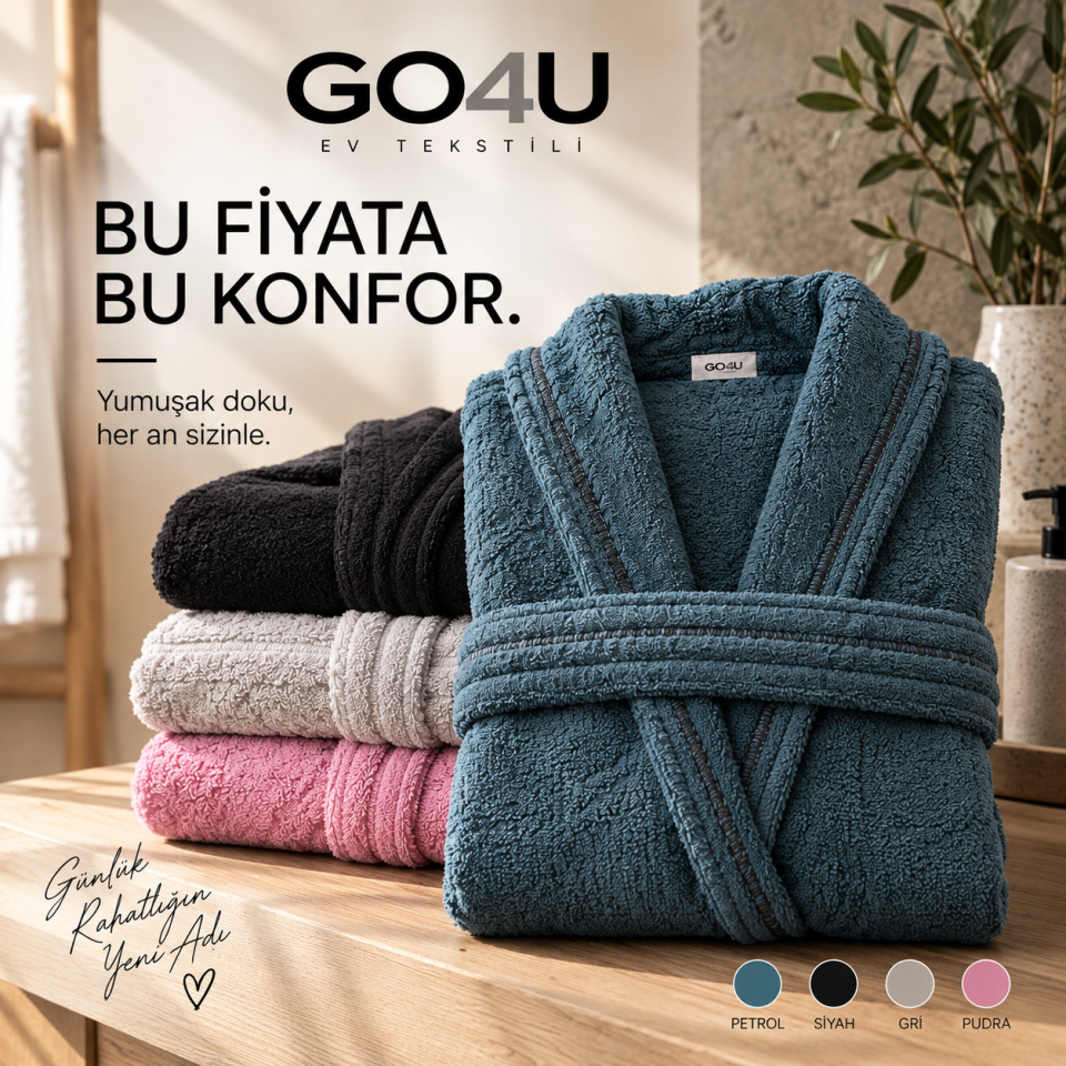 Ucuz Bornoz | %100 Pamuklu Ekonomik Bornoz – GO4U