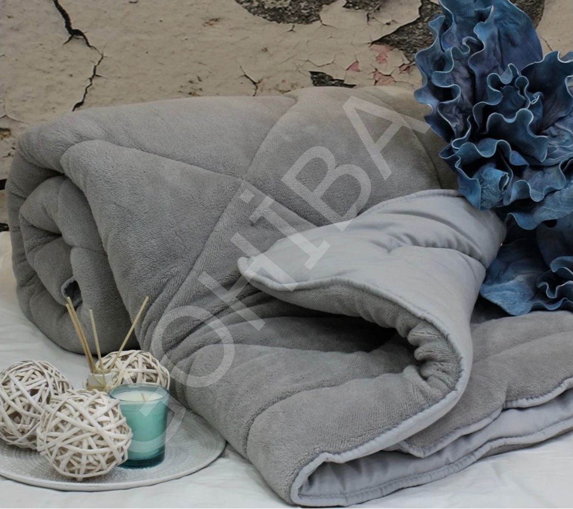 yorgan fluffy wellsoft GRİ