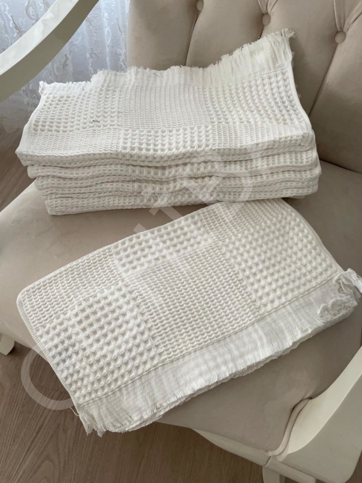 Gohiba Waffle Model Özel Dokulu El Havlusu ve Yüz Havlusu lila
