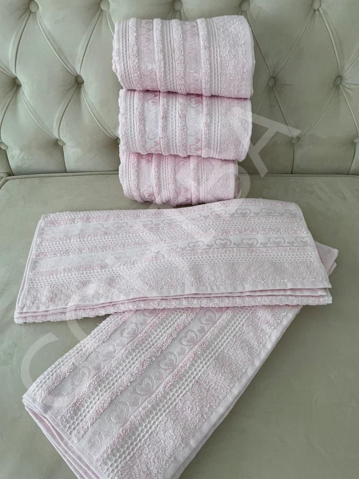 GOHİBA Lovely %100 Pamuklu El ve Yüz Havlusu 50x90 cm pembe