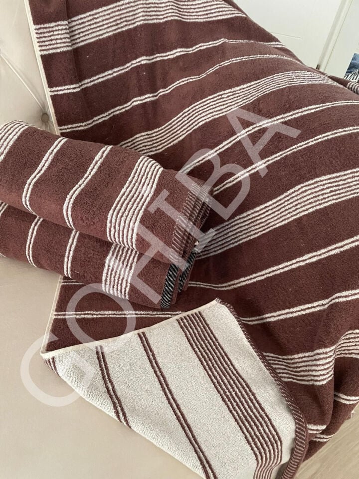 GOHİBA Duo Çift Taraflı %100 Pamuklu Banyo Havlusu 90x150 cm
