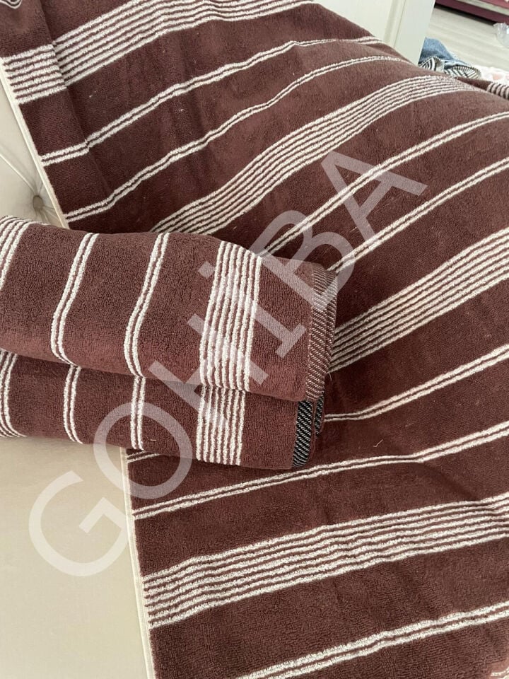 GOHİBA Duo Çift Taraflı %100 Pamuklu Banyo Havlusu 90x150 cm