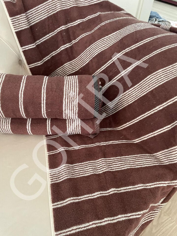 GOHİBA Duo Çift Taraflı %100 Pamuklu Banyo Havlusu 90x150 cm