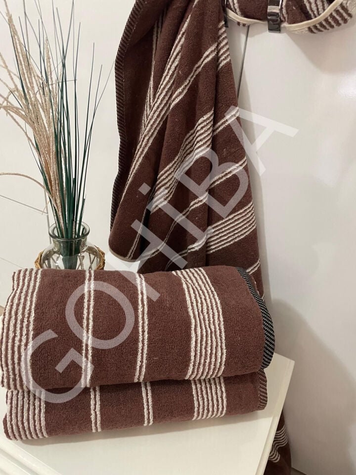 GOHİBA Duo Çift Taraflı %100 Pamuklu Banyo Havlusu 90x150 cm