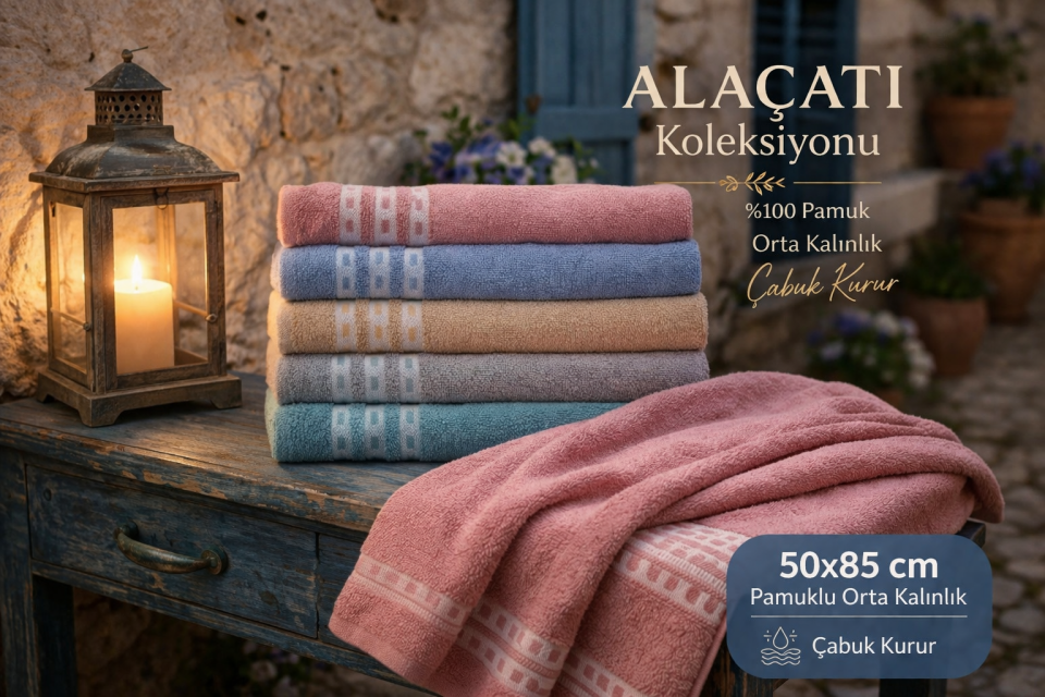 GO4U EKO Toptan El Havlusu 50x85 cm – Karma Renk ve Desen