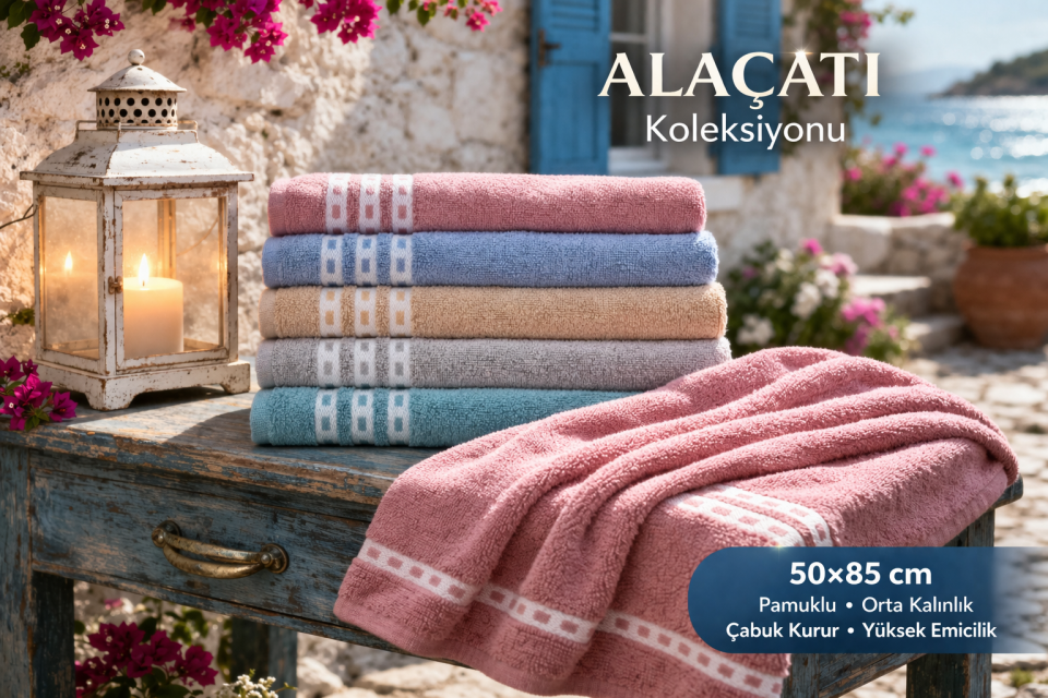 GO4U EKO Toptan El Havlusu 50x85 cm – Karma Renk ve Desen
